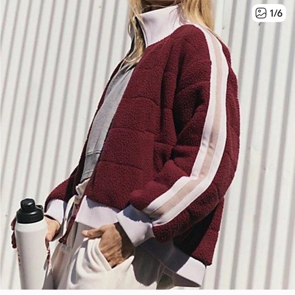Free People Jackets & Blazers - Free People Movement Burgundy Pippa Jacket